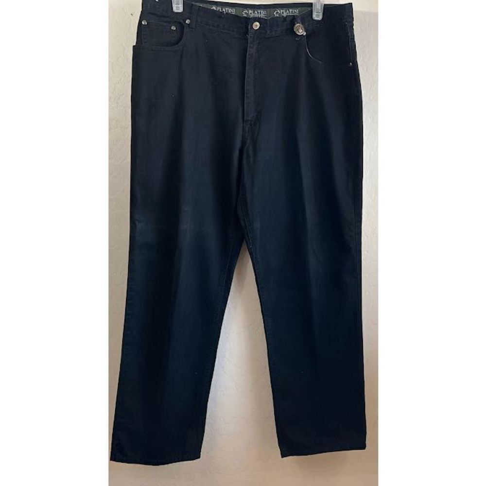 Platini Black Jeans size 40 W 30L item MJ7